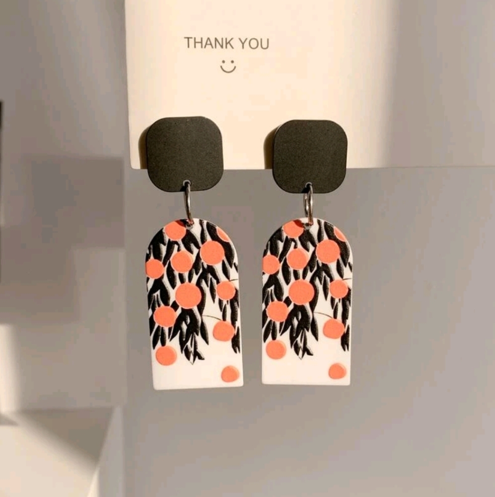 🍉5 for $25* Leaf Geometric Drop Earrings